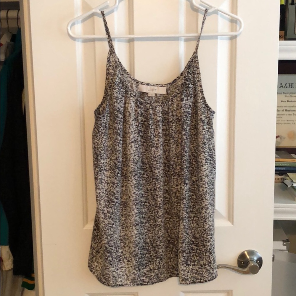 Cream and white strappy cami top